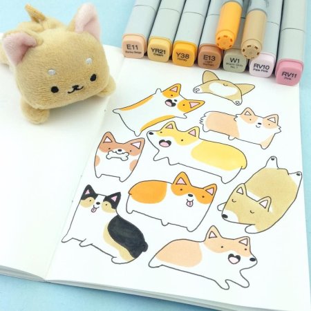 Милые и лёгкие рисунки маркерами