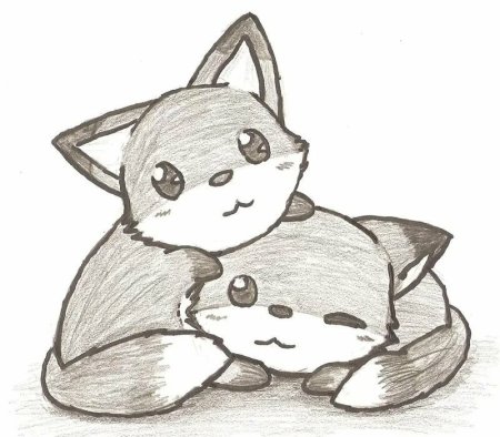 Рисунки котиков для срисовки