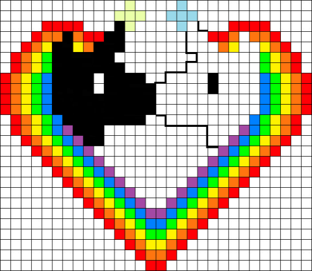 Котики по клеточкам маленькие