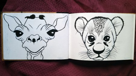 Милые скетчи акварелью