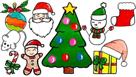 Маленькие рисунки на новый год