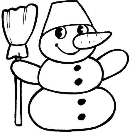 Снеговик рисунок