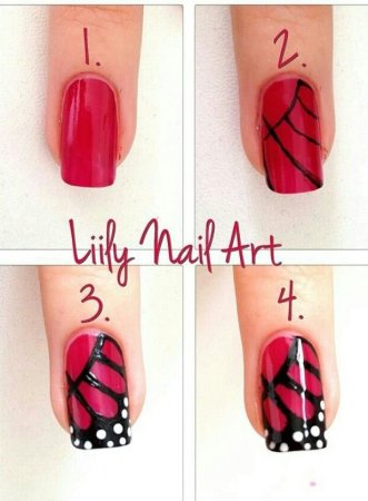 Простые рисунки на ногтях