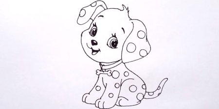 Рисуем собаку с детьми