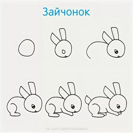 Зайчик рисунок
