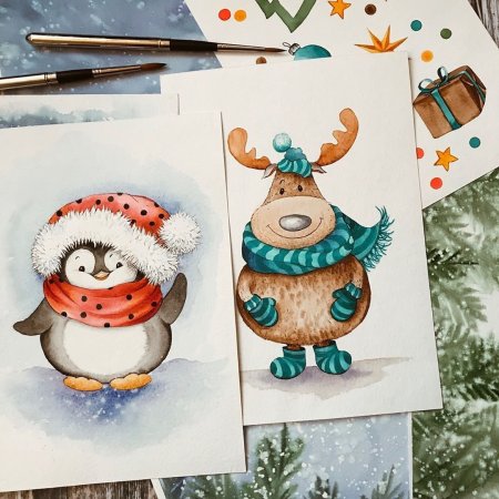 Рисунки для срисовки акварелью легкие