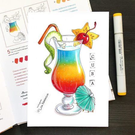 Красивые скетчи маркерами