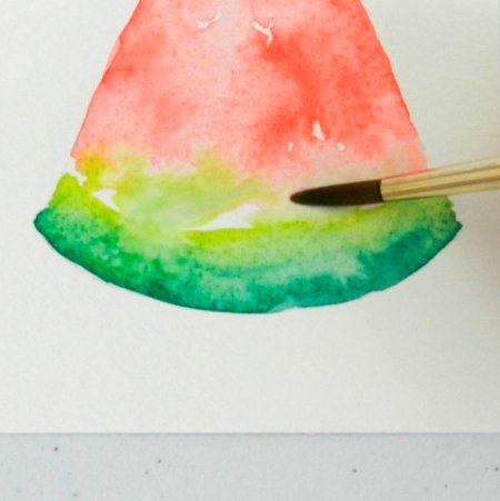 Ночной пейзаж гуашью