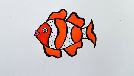 Простая разноцветная рыбка