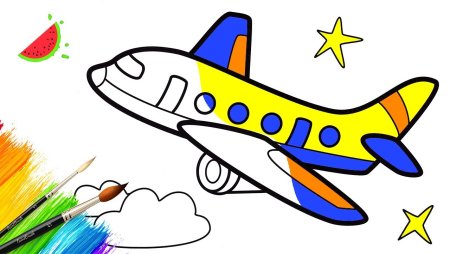 Самолет для рисования для детей