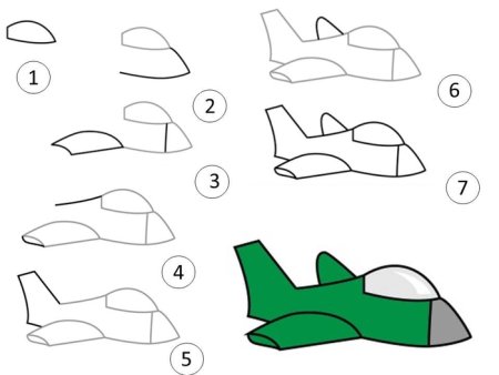 Трафарет самолета для рисования