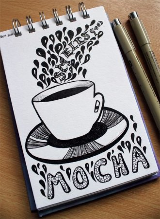 Причёски в скетчбук