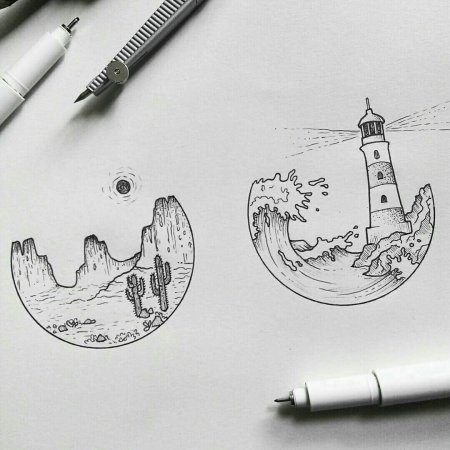 Маленькие рисунки для скетчбука
