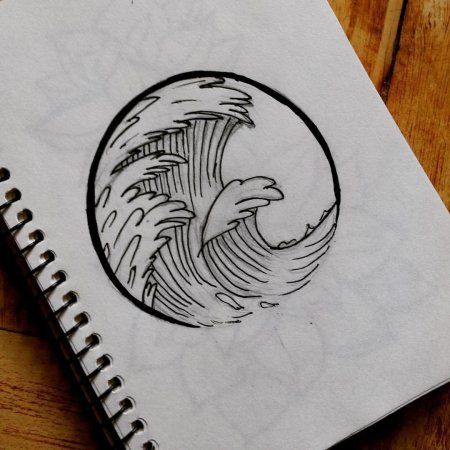 Рисунки чёрной ручкой