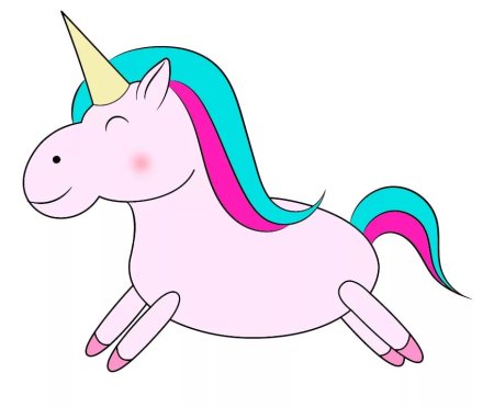 Единорог для рисования лёгкий