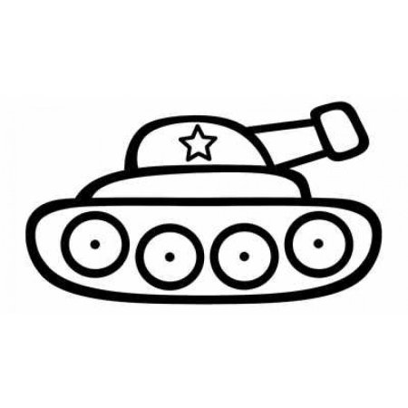 Танк раскраска для детей