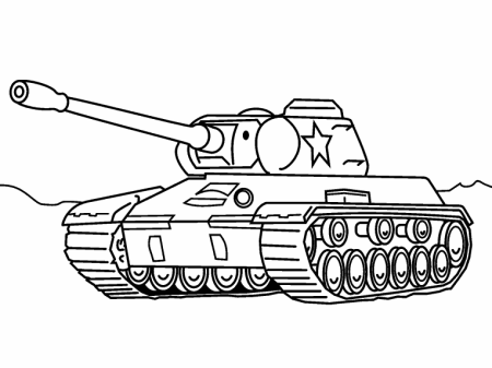Рисунок танка для детей карандашом