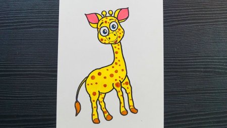 Жираф для срисовки