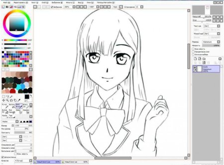 Рисунок на графическом планшете легкий