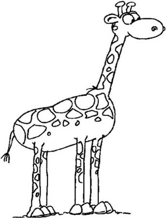 Жираф для рисования детям