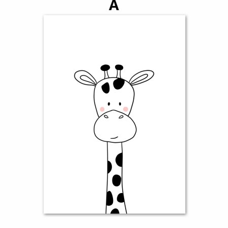 Жираф карандашом для детей