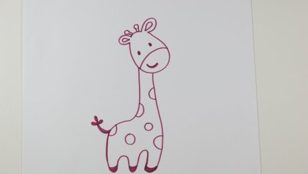 Рисование жирафа с детьми
