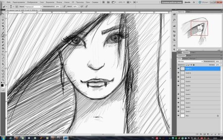 Рисование портрета на планшете