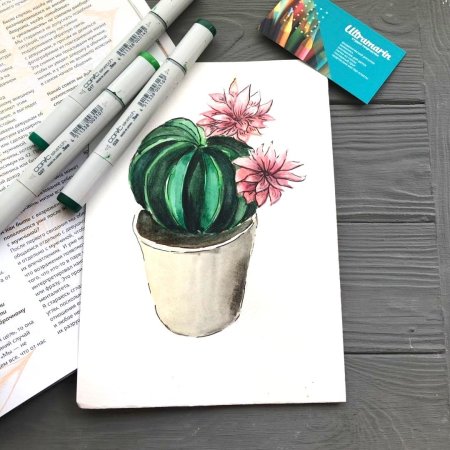 Рисунки маркерами для скетчинга легкие