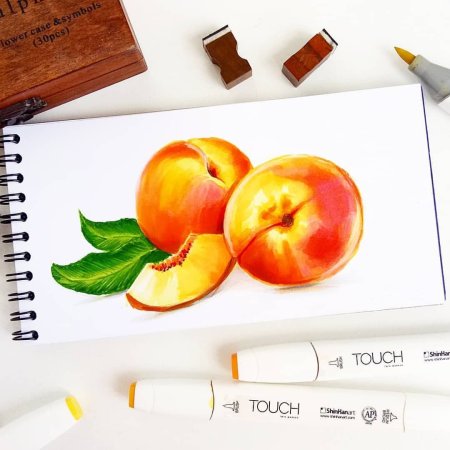 Грибы скетч маркерами