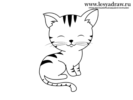 Кошки маленькие рисунки