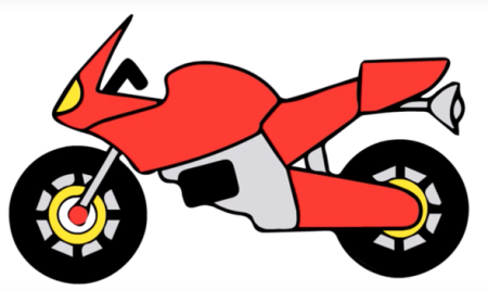 Цветные мотоциклы для детей