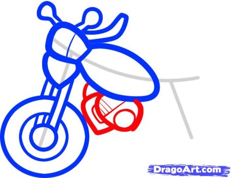 Мотоцикл раскраска для малышей