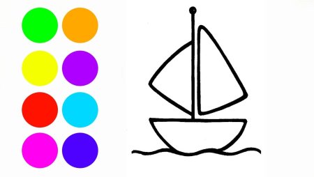 Кораблик для детей рисование