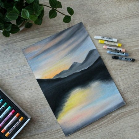 Рисование пастельными мелками