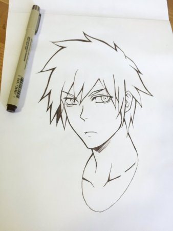 Аниме парни карандашом для начинающих