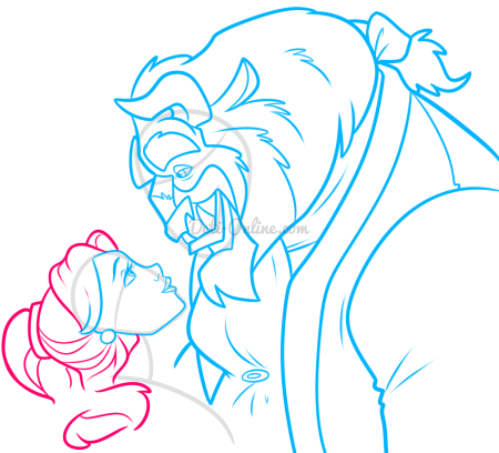 Красавица и чудовище risunki