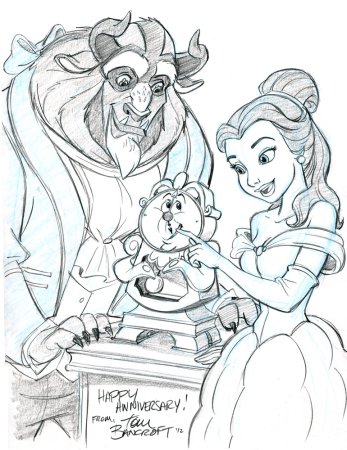 Скетчи персонажей Дисней красавица и чудовище