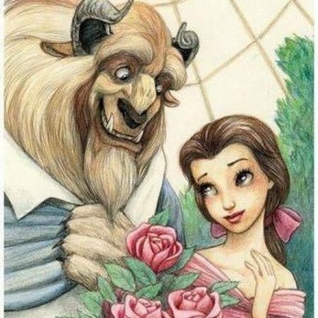 Красавица и чудовище рисунок