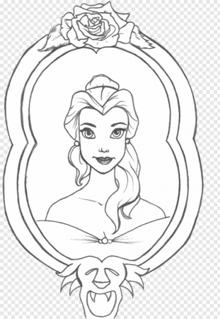 Раскраска Белль красавица и чудовище