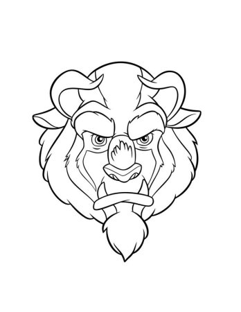 Рисунок чудовища из сказки красавица и чудовище