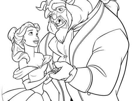 Красавица и чудовище фильм раскраска
