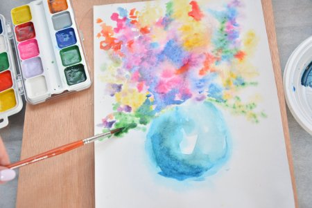 Рисованиекраскаими для детей