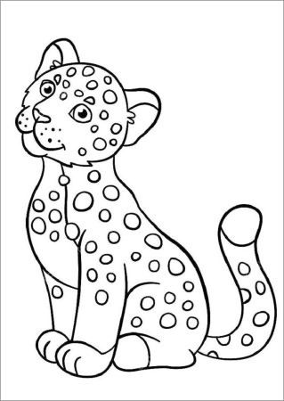 Леопард рисунок для детей