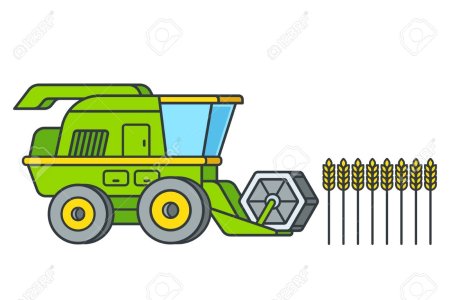 Комбайн сбоку рисунок