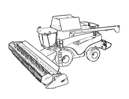 Раскраска комбайн Акрос