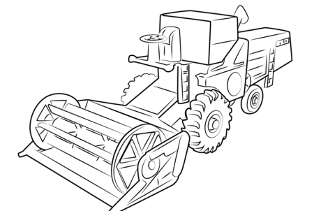 Раскраски комбайны и трактора