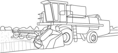 Раскраска комбайн Ростсельмаш