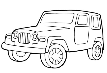 Машинки разукрашка джип