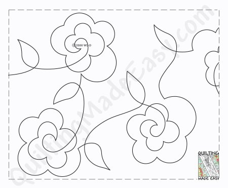 Художественная стежка розы