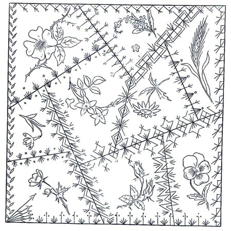 Узоры для вышивки Стежки